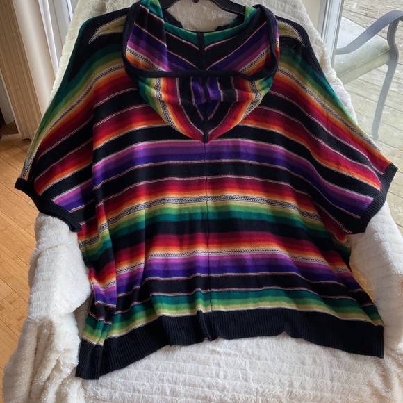 Ralph Lauren Full Zip Pockets Wool CottonStretch Hooded Poncho Never Used - Picture 4 of 15